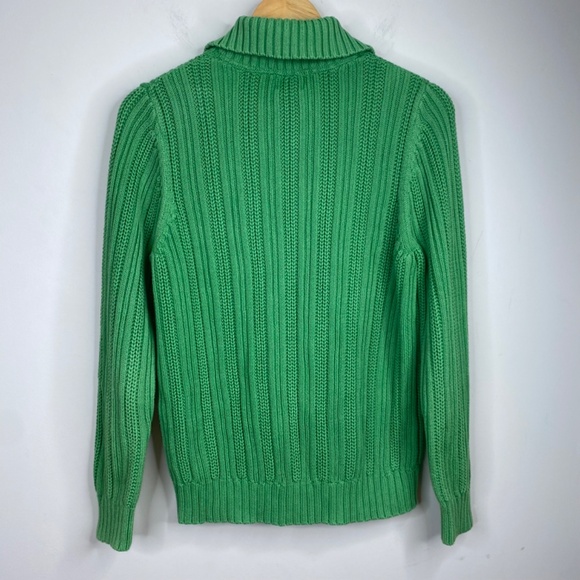 L.L. Bean Green Cardigan Sweater - Picture 3 of 8